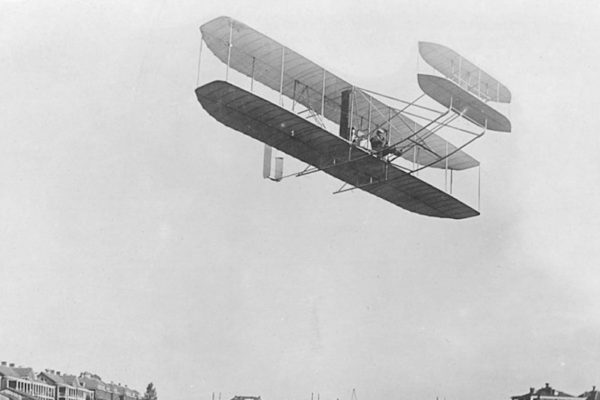 The Wright Brothers in Flight (Public Domain)