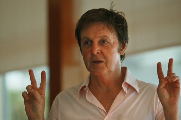 Paul McCartney Peace Signs Courtesy of Getty Images