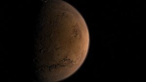 Mars in Shadow (Public Domain)