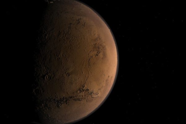 Mars in Shadow (Public Domain)