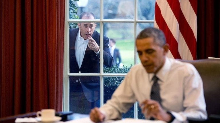 Jerry Seinfeld and Barack Obama