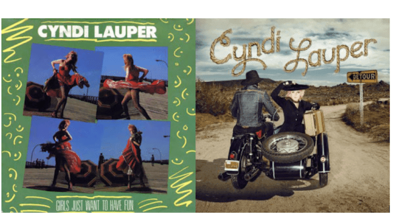 Girls Just Wanna Have Fun and Detour cover art (Fair Use)