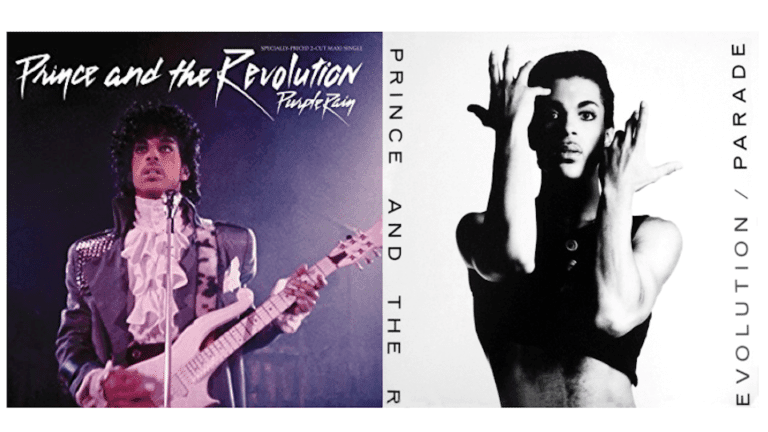 "Purple Rain" and "Parade" album covers (Fair Use)