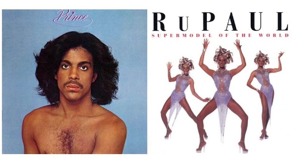Prince and Rupaul LP covers