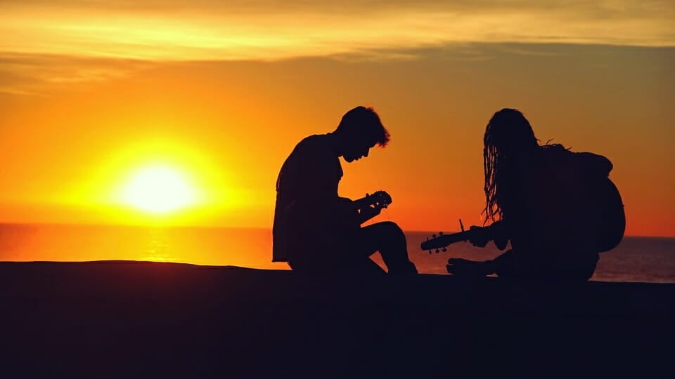Musicians at Sunset