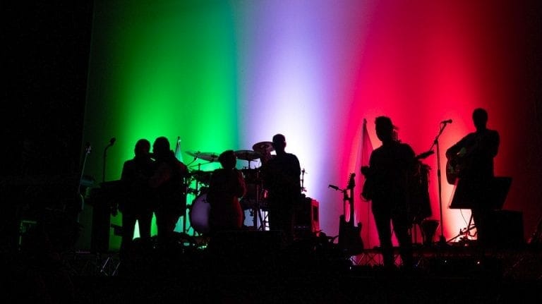 concert in silhouette